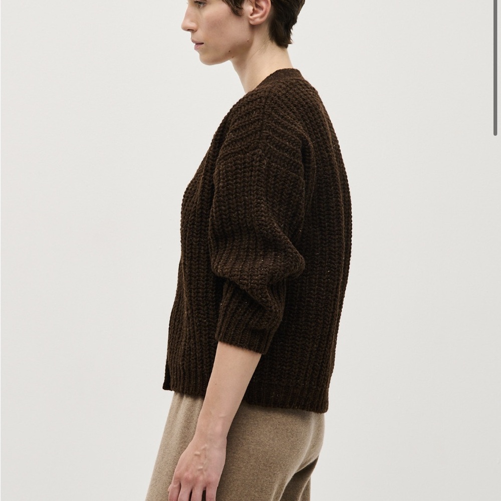 Babaa Dark Brown Knit Cardigan